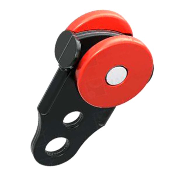 Chariot à 2 galets auto-orientables en nylon sur axe lisse en inox