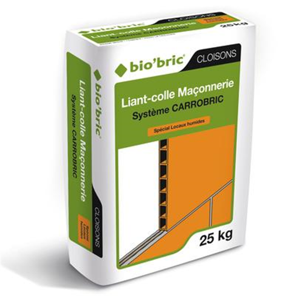 Biobric Liant-colle maçonnerie - Gris - Sac de 25 kg