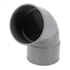 Coude PVC à coller Femelle - Femelle 67° Diamètre 100 mm coloris gris