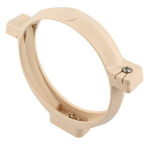 Collier bride pour tube descente eaux pluviales Nicoll Ø 100 mm - Sable - Polypropylène