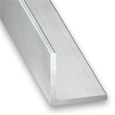 Cornière égale - Aluminium brut - 25 x 25 mm - épaisseur 1.5 mm - longueur 2.5 m