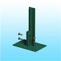 Platine pour poteau grillage rigide Titan - Vert 6005 - 4 pièces