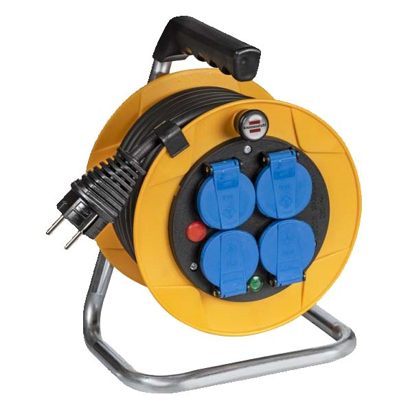 Enrouleur électrique Brennenstuhl Baby Pro - câble de 10,0 M H07RN-F 3G1,5 avec 4 prises à clapet