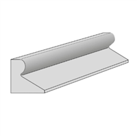 Bordure standard chasse-roues CITYPROTECT - type GS4 longueur 1m en béton brut