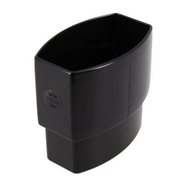 Manchette mâle/femelle pour tube de descente ovoïde 90x56 - Noir