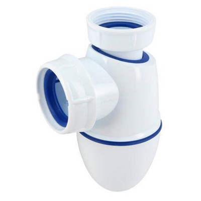 Siphon réglable Nicoll pour lavabo - Bi-matière avec joints intégrés - Diamètre 40 mm - Plastique blanc