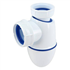 Siphon réglable Nicoll pour lavabo - Bi-matière avec joints intégrés - Diamètre 40 mm - Plastique blanc