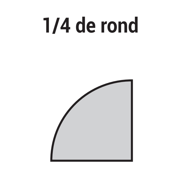Quart de rond en pin PEFC section de 30 MM longueur 2,40 M