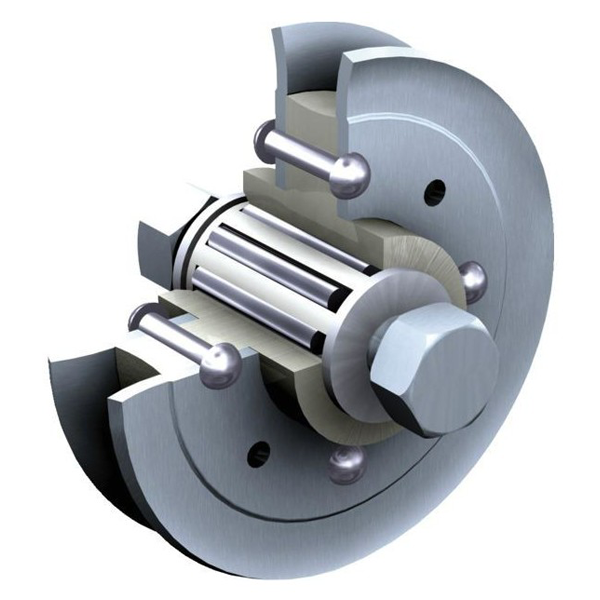 Galet acier Ø 82 mm sur cage à rouleaux, pour montures ROC1F, ROC2F et SPORT 250F – Force 125 kg – Fer plat associé : 50 x 10 -  Lot de 2