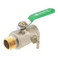 Vanne à sphère NF Mâle Femelle 1/2" A purge Passage intégral Poignée plate