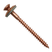 Vis bois bout pointu tête fraisée bombée Pozidriv avec rondelle Vulca 4.5 x 120 mm - boîte de 100