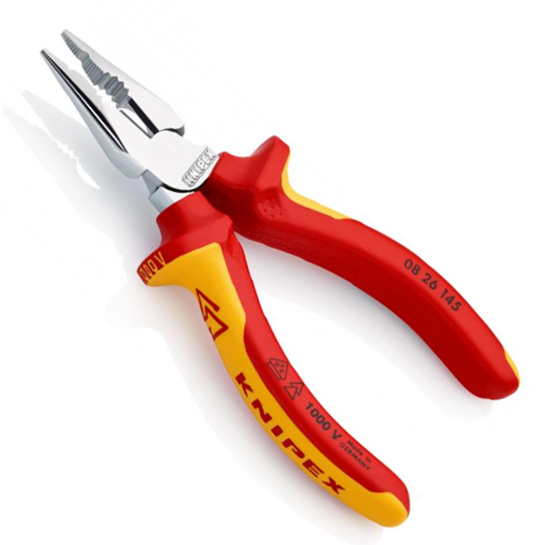 Pince universelle multifonctions 145 mm - Mâchoires en pointe - Knipex - Isolée 1000V