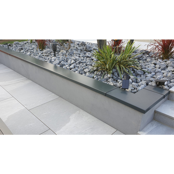 Couvertine plate pour mur Ôdemur en aluminium - gris anthracite - 310,0 CM x 27,0 CM