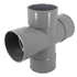 Culotte et embranchement double parallèle à 87'30° - Femelle/Femelle - Diamètre 100 mm