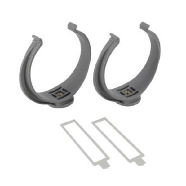 Collier lyre Nicoll avec attache de sécurité - Diamètre 50 mm - Polypropylène gris - Sachet de 5