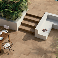 Carrelage extérieur en grès cérame rectifié effet terre cuite Fireclay Grip - 48,1 cm x 48,1 cm - ép. 8,00 mm - Red