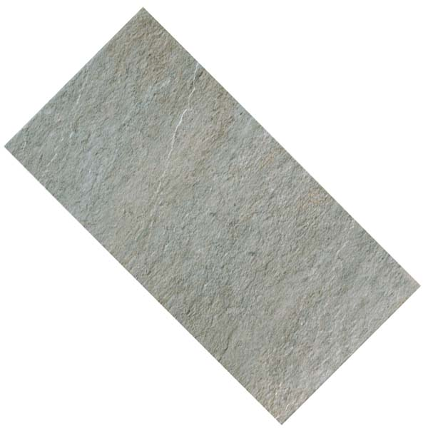 Carrelage extérieur en grès cérame émaillé effet pierre Fiordi - 60,4 CM x 30 CM - ép. 8,2 MM - Griogio