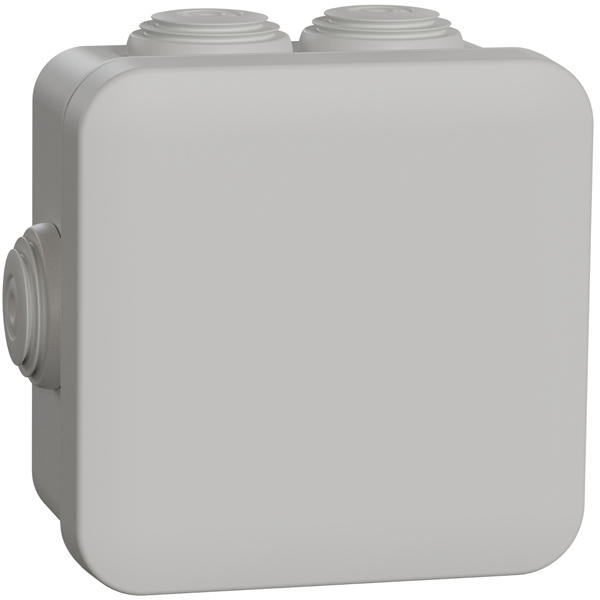 Boîte de dérivation en saillie Schneider Mureva Box étanche IP55 - 7 entrées de câble de 20 mm - 80x80x45 mm