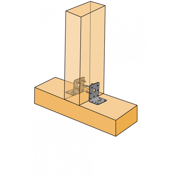 Équerre renforcée E5 65x75x48 mm épaisseur 1.5 mm