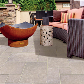 Dalle en pierre naturelle Luxor pour pose collée ou scellée en extérieur - opus 4 formats - ép. 12,00 MM - Tumbled