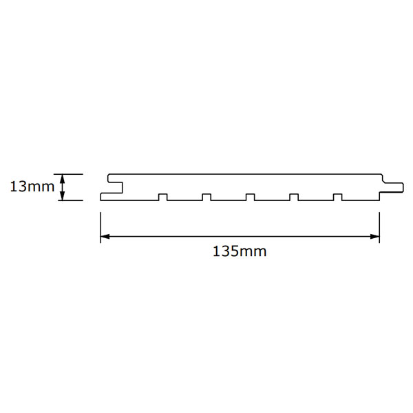 Lambris bois intérieur blanc en épicéa vernis aspect brossé ERAKIS - rainure et languette - 13 x 135 mm - Longueur 2,65 m