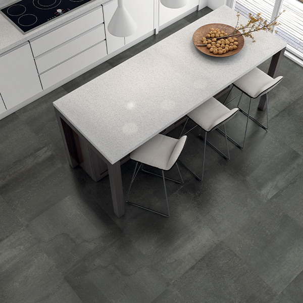 Carrelage sol intérieur effet "métal" NEW METAL grès cérame émaillé rectifié - Grey - 60 CMx60 CM ép.8 MM