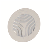 Grille ronde d'aération intérieure avec moustiquaire à clipser - Nicoll - Diamètre 125 mm