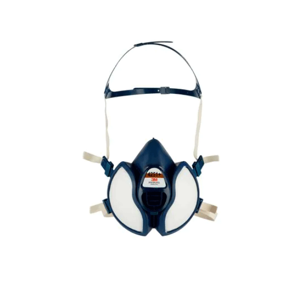 Demi-masque anti-poussière et anti gaz 3M ajustable et prêt à emploi - Série 4000+
