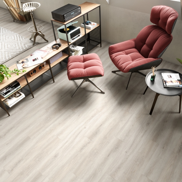 Lame vinyle imitation parquet rigide à clipser avec sous-couche intégrée - 122,0 cm x 18,0 cm - ép. 5,50 mm - North
