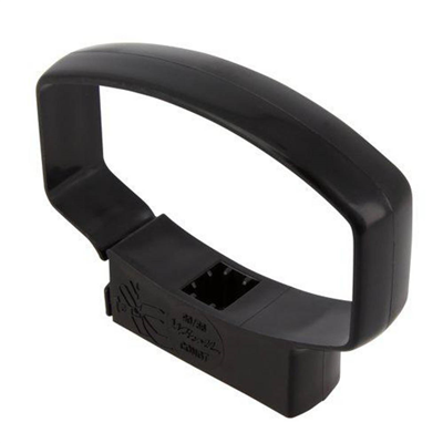 Collier ovoïde PVC pour tube de descente eau pluviale à clipser - 90 x 56 mm - Noir