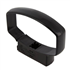 Collier ovoïde PVC pour tube de descente eau pluviale à clipser - 90 x 56 mm - Noir