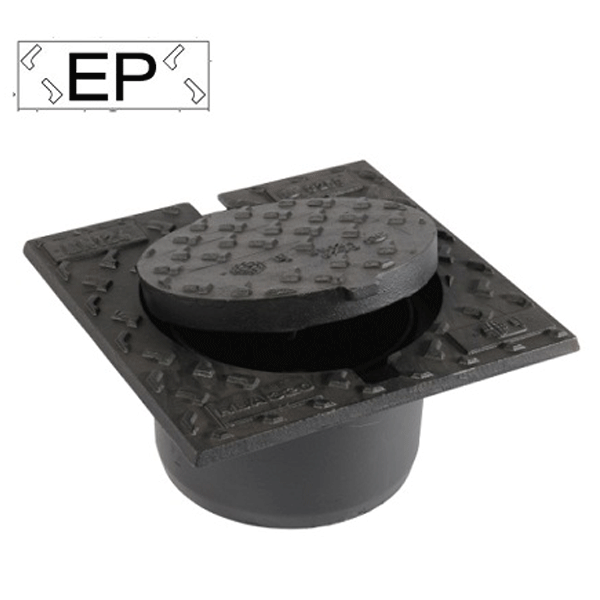 Regard de visite en fonte articulé RBA 320 EP C250 pour branchement PVC Ø250 - Ouverture Ø180 mm - 320 x 320 mm