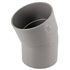 Coude d'évacuation à 20° Mâle/Femelle - PVC gris - diamètre 125 mm - Nicoll