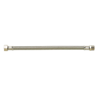 FLEX. TRESSE INOX F1/2"-M1/2" 300mm Alim - Sanitaire Tuyau Ø 8mm avec joint