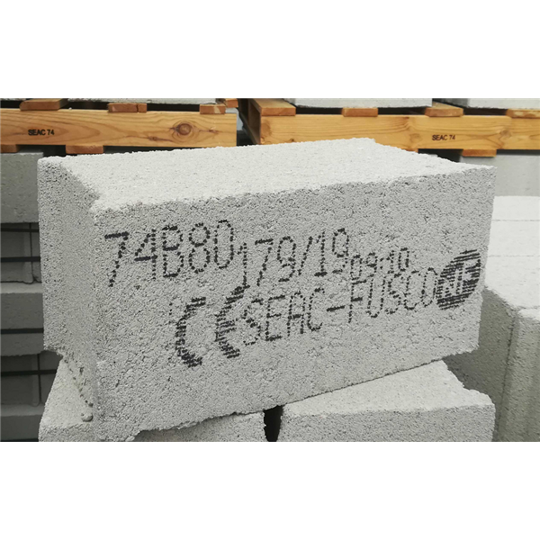 Bloc béton plein SEAC - 400 MM x200 MM x 200 MM - B80