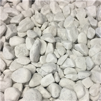 Gravillon décoratif roulé blanc de Carrare 15/25 mm - Sac de 25 kg