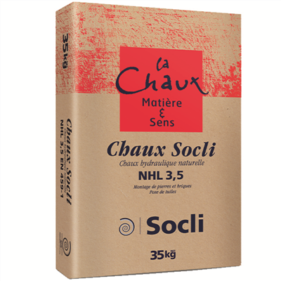 Chaux hydraulique naturelle pure NHL 3,5 - Gris clair - Sac de 35 KG