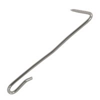 Crochet pointe pour fixation ardoise - Inox 17% - Talon 4 mm - Ø 2,7 mm - 8 cm - Boîte de 700