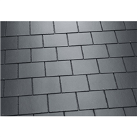 Ardoise en fibres-ciment - surface lisse bords épaufrés - Bravan - Noire - 24 x 40 cm