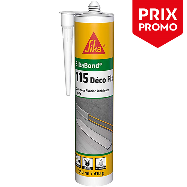 Colle SikaBond 115 Déco Fix Blanc cassé pour intérieur  290 ml