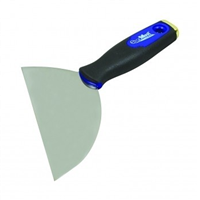 Couteau à enduire demi-lune - lame acier inoxydable - manche bi-matière