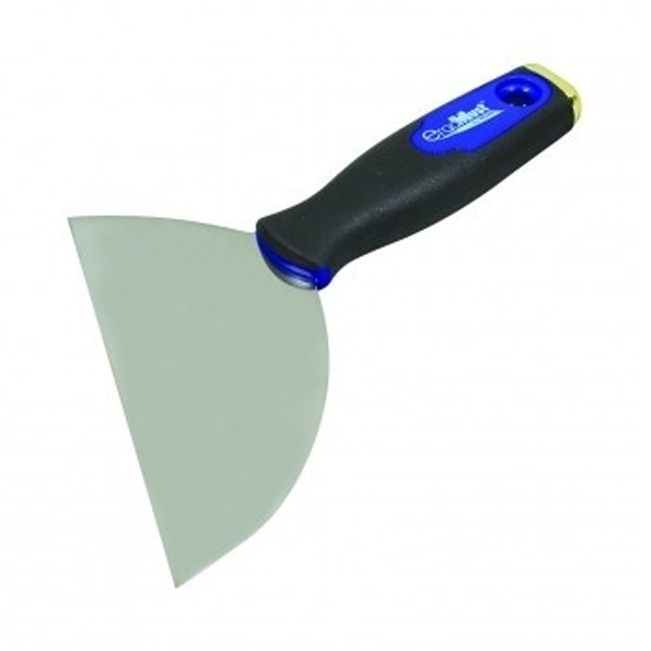 Couteau à enduire demi-lune - lame acier inoxydable - manche bi-matière