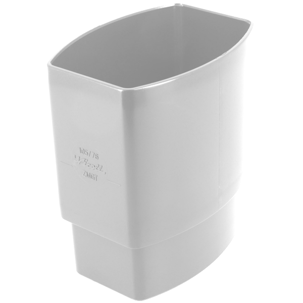 Manchette mâle-femelle Nicoll ZMGT pour tube de descente ovoïde de 105 x 76 mm - Techtan Blanc