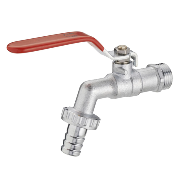 Robinet à sphère raccord au nez mâle 15 x 21 - Diamètre 15 mm - M 20 x 27 - Laiton nickelé