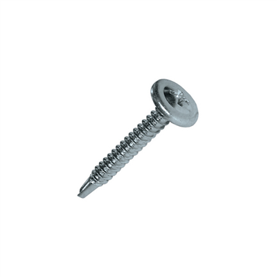 Vis autoperceuse tête ronde large Scell-it Acier zingué blanc diamètre 4,2 mm longueur 13 mm - boîte de 500