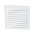 Grille de ventilation Nicoll à persiennes avec moustiquaire - Extérieur - 300 x 300 mm -  Aluminium blanc
