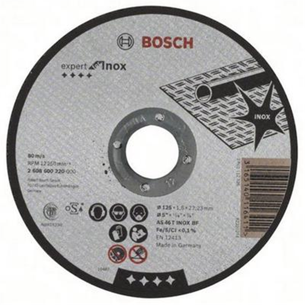 Disque à tronçonner Expert for Inox Bosch diamètre 125 mm 2608600220