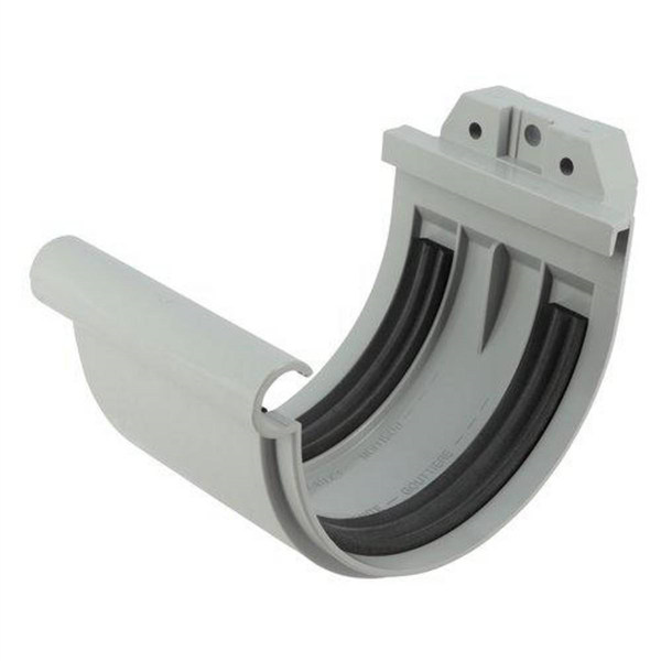 Jonction à joint de gouttière LG25 - 1/2 rond développé de 25 - Gris clair