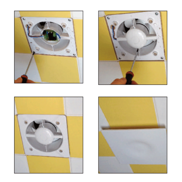 Ventilation VMC pour rénovation à visser ou encastrer - 160 x 160 mm - Ø 100 mm - Autogyre