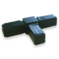 Raccord pour tube carré Alu - Type 2 - 20 x 20 mm - lot de 2